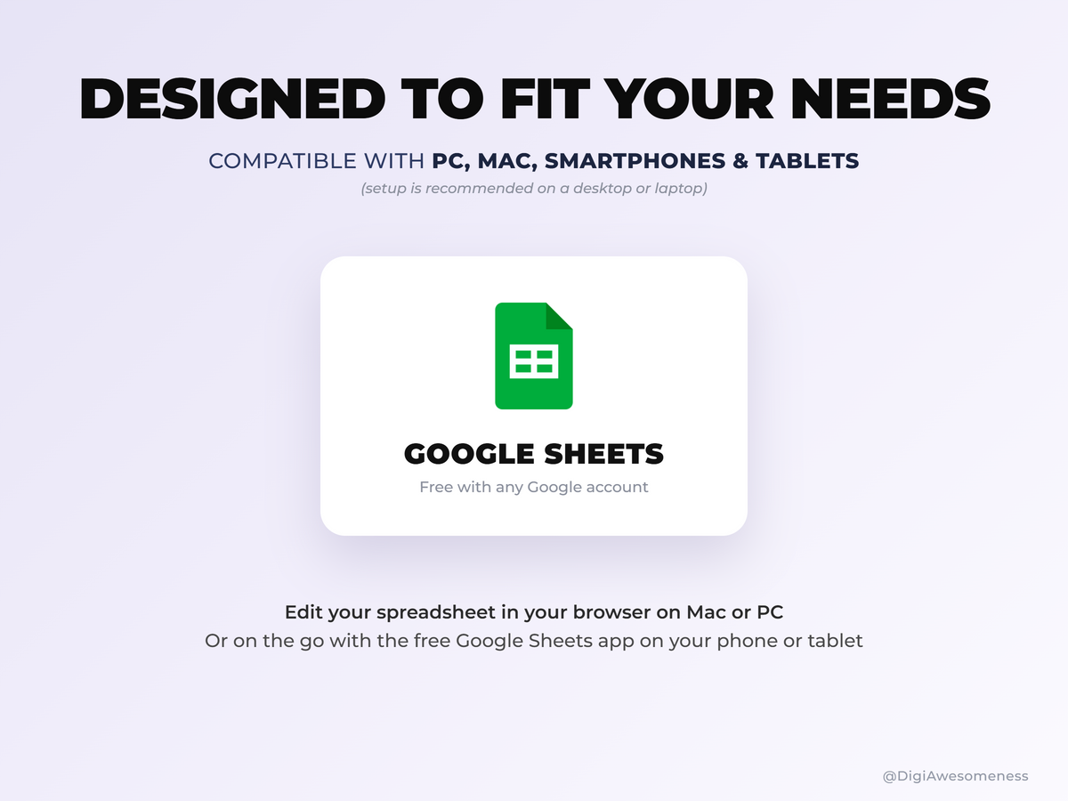 2026 Habit & Mood Tracker – Google Sheets Digital Planner